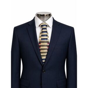 Vintage Format Tie Made in Japan Geometric Abstract Tan Blue Pink Wide Neck Tie